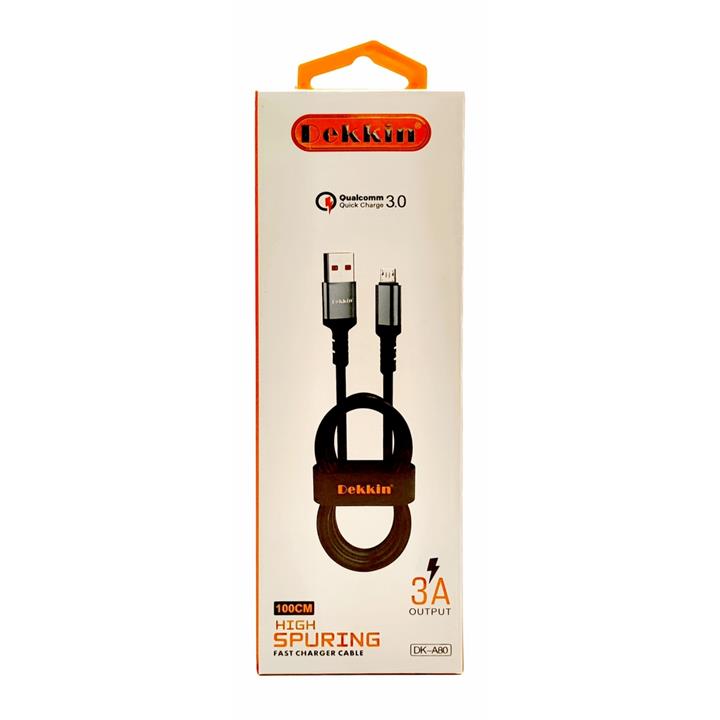 کابل فست شارژ و دیتا MICRO-USB مدل DEKKIN DK-A80